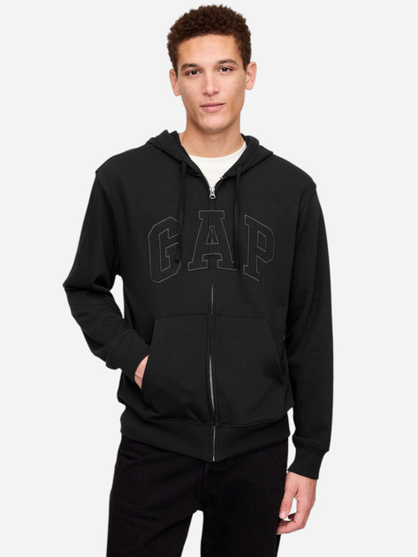 Толстовка на блискавці чоловіча GAP 868454-11 XL Чорна (1200138863860) - зображення 1