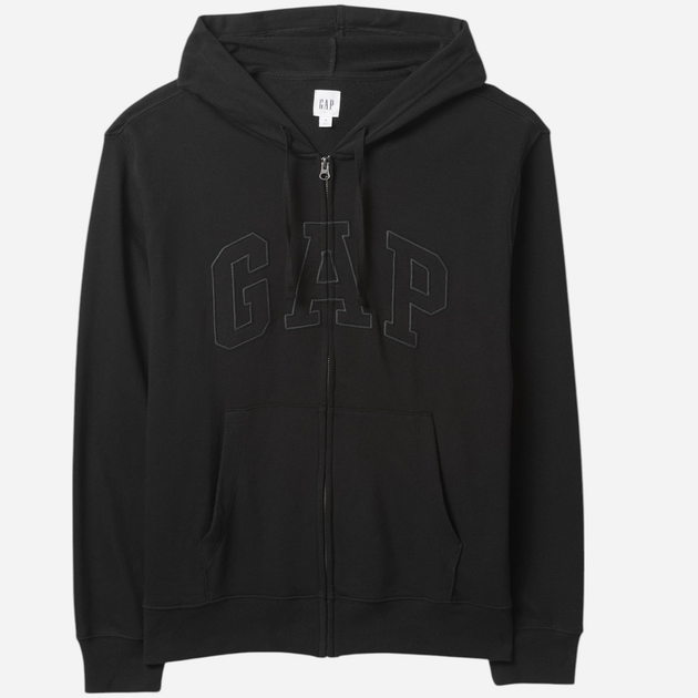 Bluza męska rozpinana streetwear z kapturem GAP 868454-11 XL Czarna - obraz 4