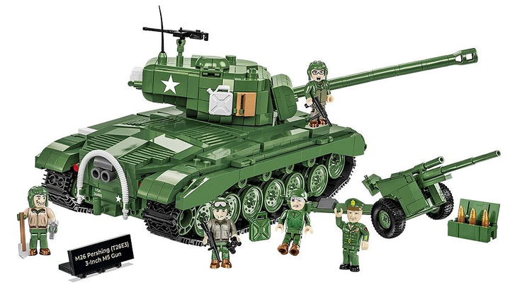 Конструктор детский танк M26 Pershing - 3-inch M5 Gun COBI 2563 - изображение 3