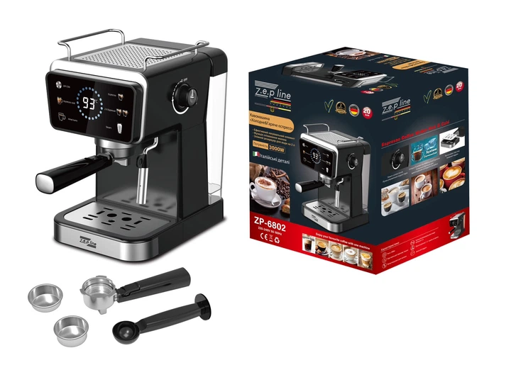 Кавомашина Zepline ZP-6802 «Холодне Гаряче експресо» 4000Вт 20Bar