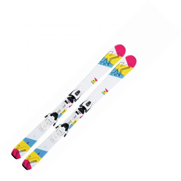 Лижі гірські дитячі (комплект) K2 LUV BUG 4.5+FDT JR 112см White/multicolor (10D0809.109.1+10D1019.109.1) - изображение 5
