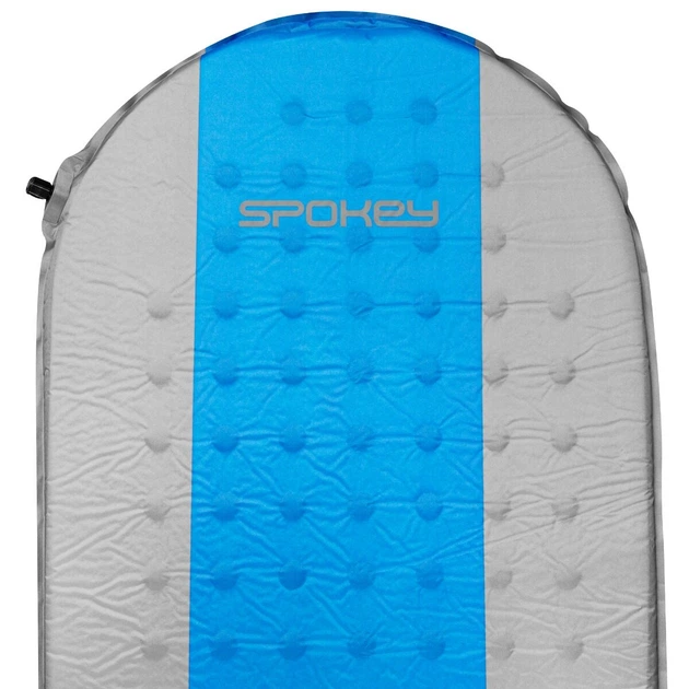 Килимок самонадувний Spokey AIR MAT 941064 185 x 55 x 3 см Сіро-блакитний (5905339410641) - зображення 3