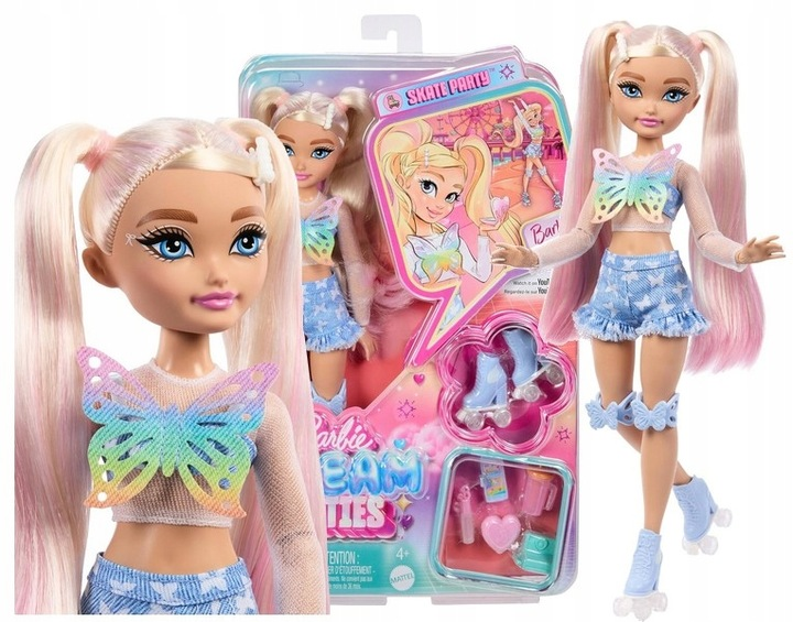 Lalka Barbie Dream Besties Malibu na wrotkach JFX96 (194735308323) - obraz 2