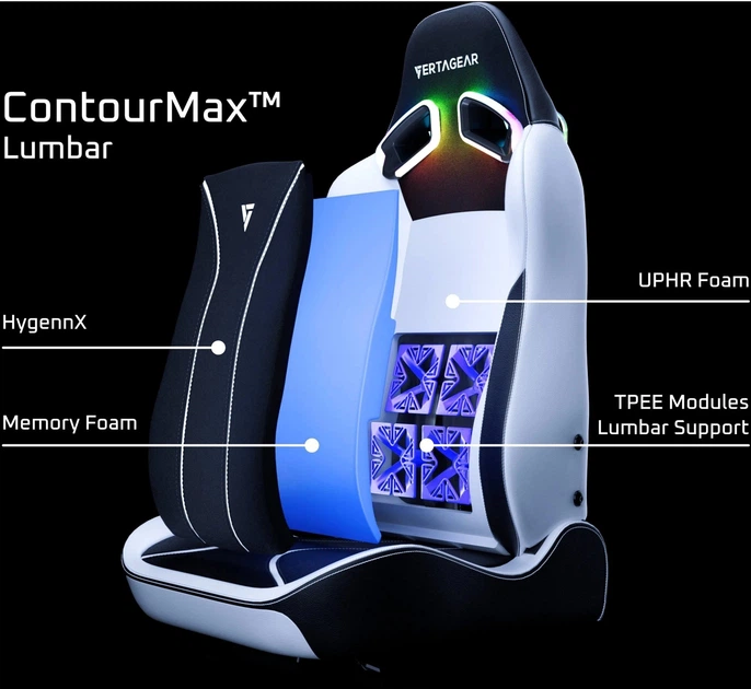 Fotel gamingowy Vertagear PL6800 Carbon Black (VG-PL6800SE_CB) - obraz 4