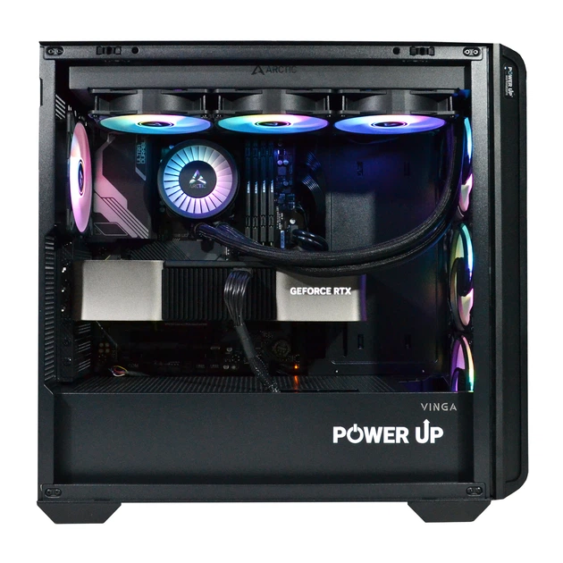 Робоча станція PowerUp Desktop #521 Core Ultra 7 265KF/128 GB/SSD 4TB/GeForce RTX 4090 24GB для 3D моделювання відеомонтажу рендерингу для інженерів та архітекторів - зображення 4