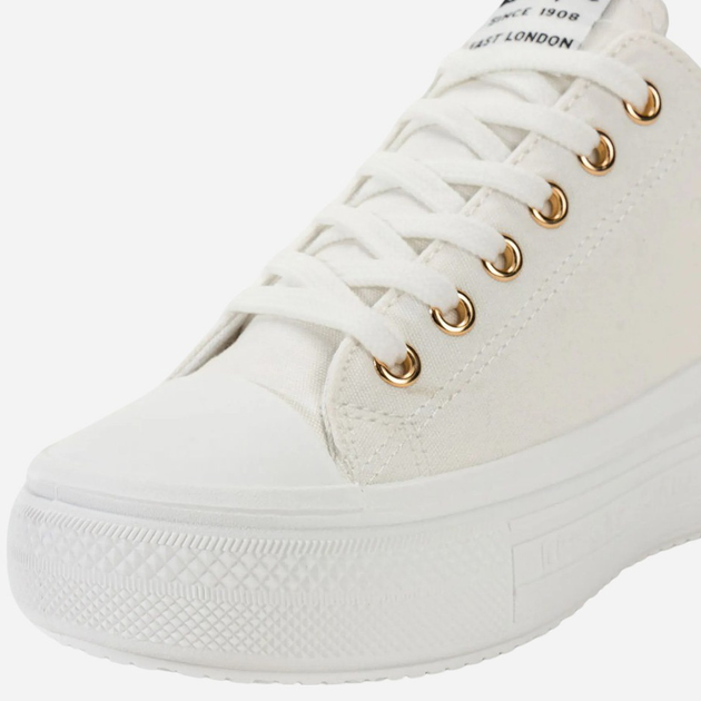 Trampki damskie materiałowe do kostki Lee Cooper LCW-24-44-2462L 38 25.3 cm Białe/Złociste - obraz 6