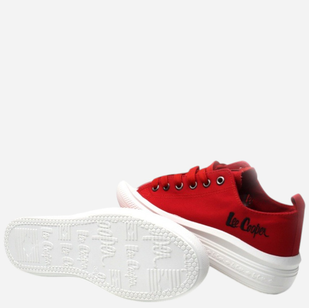 Trampki damskie materiałowe do kostki Lee Cooper LCW-24-44-2463L 36 23.5 cm Czerwone - obraz 5