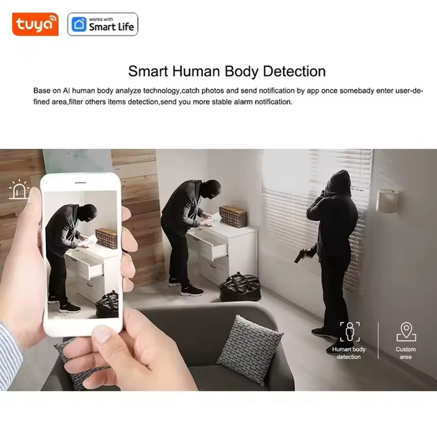 Wi-Fi IP видеокамера Tuya Smart HD 1080P 2MP - Фото 6 Wi-Fi IP видеокамера Tuya Smart HD 1080P 2MP - изображение 6