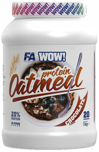 Mieszanka białkowa Fa Wow Protein Oatmeal Chocolate 1000 g (5902448259130) - obraz 1