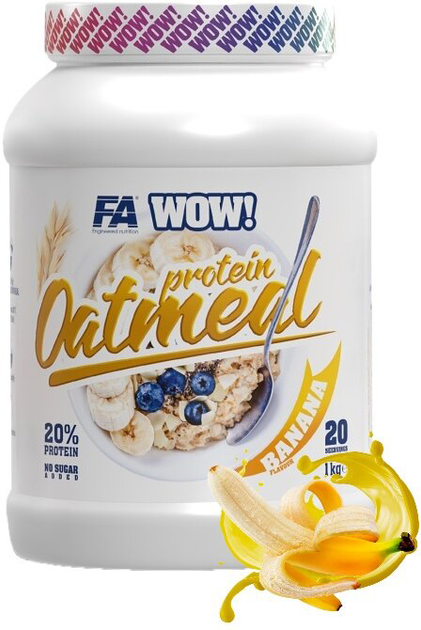 Mieszanka białkowa Fa Wow Protein Oatmeal Banana 1000 g (5902448259123) - obraz 1