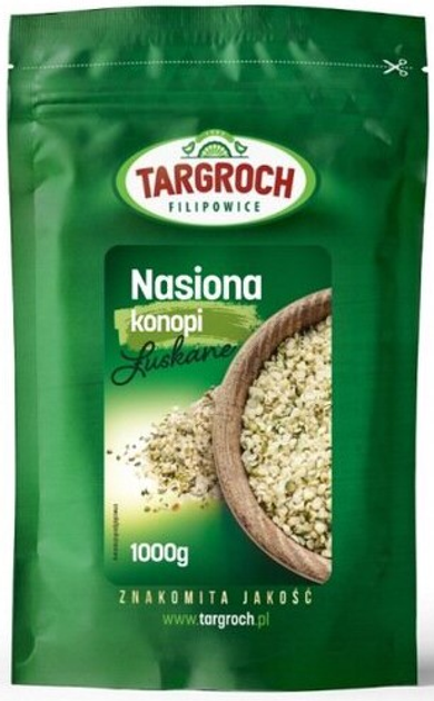 Suplement diety Targroch nasiona konopi łuskane 1000 g (5903229008336) - obraz 1