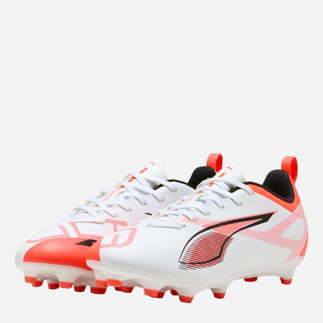 Buty piłkarskie korki młodzieżowe chłopięce Puma Ultra 5 Play FG/AG Jr 10817001 37 (4UK) Białe - obraz 2