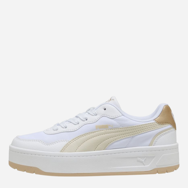 Sneakersy damskie na platformie Puma Court Lally 40161302 39 (6UK) Biały/Beżowy - obraz 1