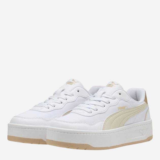 Sneakersy damskie na platformie Puma Court Lally 40161302 40.5 (7UK) Biały/Beżowy - obraz 2