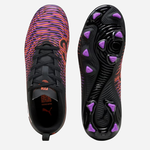 Підліткові футбольні бутси для хлопчика Puma Future 8 Play FG/AG Jr 10814401 37.5 (4.5UK) Чорні з червоним і фіолетовим (4067983080203) - зображення 4