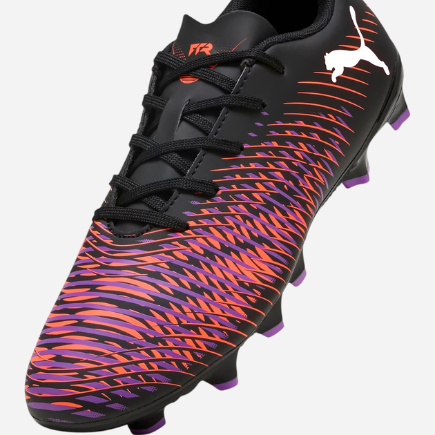 Підліткові футбольні бутси для хлопчика Puma Future 8 Play FG/AG Jr 10814401 37 (4UK) Чорні з червоним і фіолетовим (4067983080159) - зображення 5