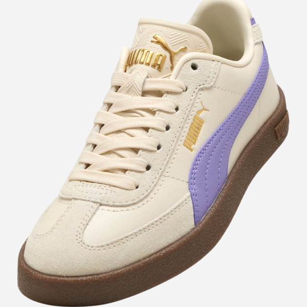 Sneakersy młodzieżowe dziewczęce sznurowane Puma Puma Club II Era Jr 40148903 35.5 (3UK) Beżowe - obraz 5