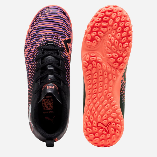 Buty piłkarskie turfy młodzieżowe chłopięce Puma Future 8 Play TT Jr 10839601 37.5 (4.5UK) Czarne z czerwonym i fioletowym - obraz 4