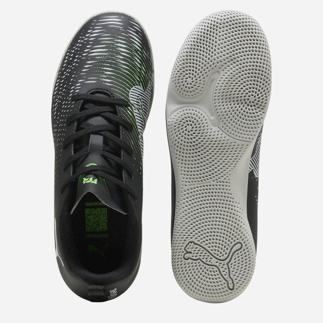 Buty piłkarskie halówki młodzieżowe chłopięce Puma Future 8 Play IT Jr 10839702 36 (3.5UK) Czarne z ciemnozielonym - obraz 4