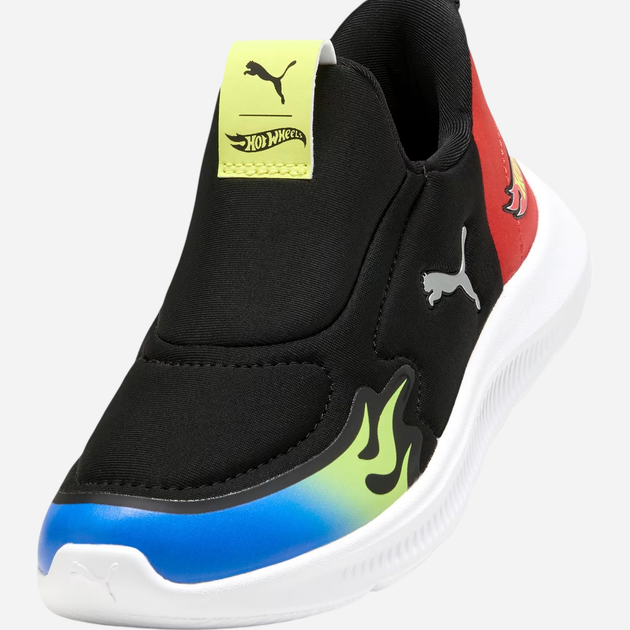 Sneakersy chłopięce z białą podeszwą Puma Fun Racer 2 Sliptech 40141001 25 (8UK) Czarne - obraz 5