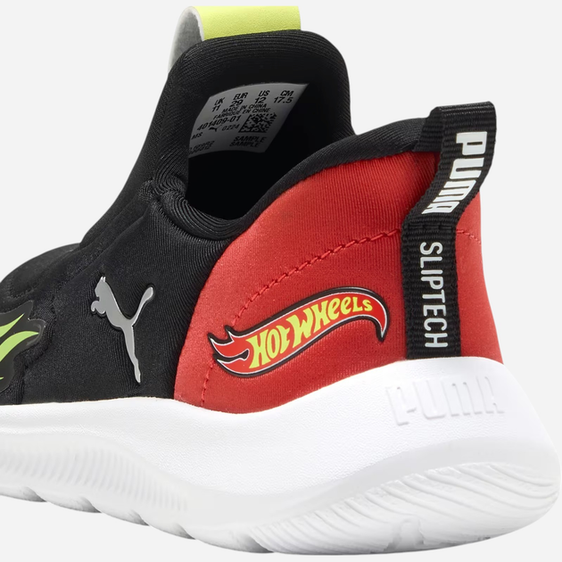Sneakersy chłopięce z białą podeszwą Puma Fun Racer 2 Sliptech 40141001 25 (8UK) Czarne - obraz 6