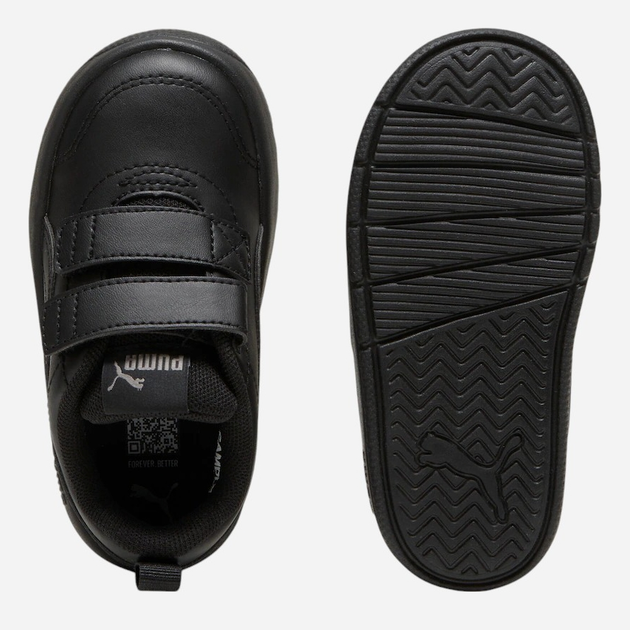 Sneakersy chłopięce na rzepy Puma Courtflex V3 V Inf 31025201 27 (9UK) Czarne - obraz 4