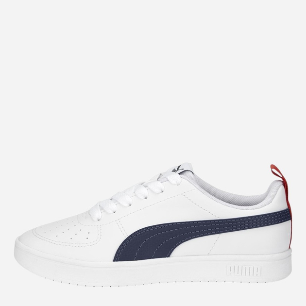 Підліткові кеди для хлопчика Puma Rickie Jr 38431109 38 (5UK) Білі з темно-синім (4065449327787) - зображення 3