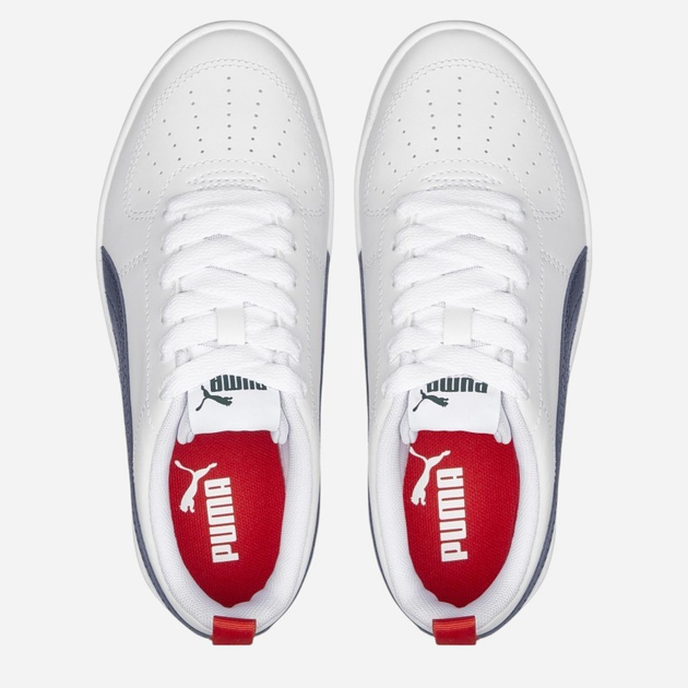 Підліткові кеди для хлопчика Puma Rickie Jr 38431109 38 (5UK) Білі з темно-синім (4065449327787) - зображення 6