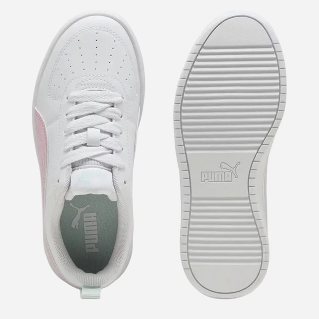 Підліткові кеди для дівчинки Puma Rickie Jr 38431138 37 (4UK) Білі з рожевим (4067983815713) - зображення 6