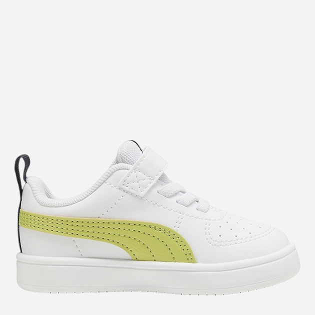 Sneakersy chłopięce na rzepy Puma Rickie AC+ Inf 38431436 24 (7UK) Białe z jasnozielonym - obraz 3