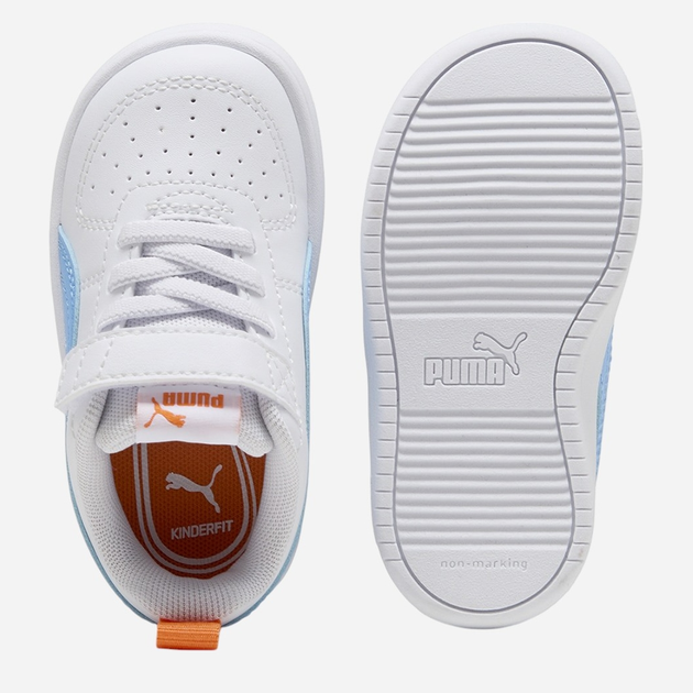Дитячі кеди для хлопчика Puma Rickie AC+ Inf 38431437 22 (5UK) Білі з блакитним (4067983866890) - зображення 3