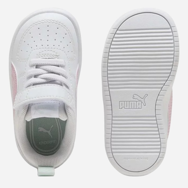 Sneakersy dziecięce dla dziewczynki na rzepy Puma Rickie AC+ Inf 38431438 24 (7UK) Białe - obraz 5