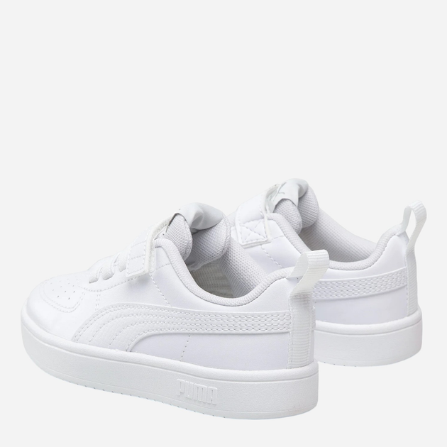 Sneakersy chłopięce na rzepy Puma Rickie AC+ PS 38583601 31 (12UK) Białe - obraz 5