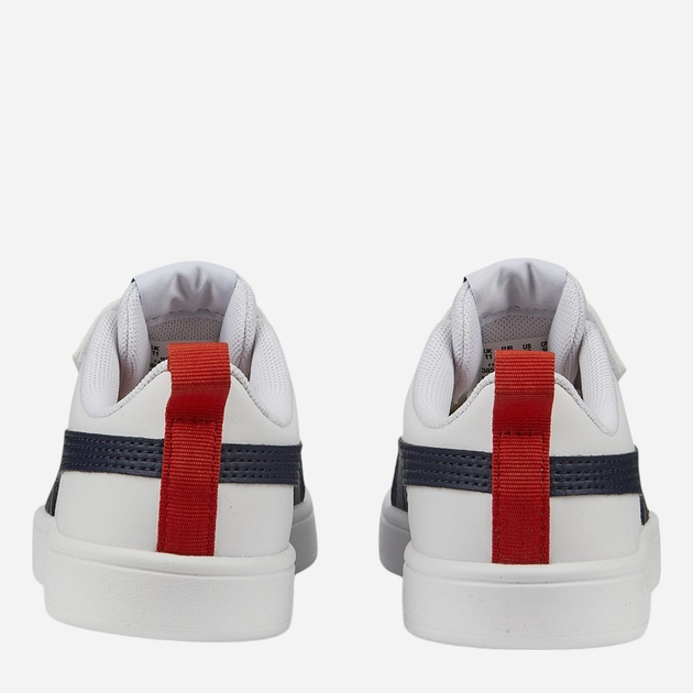 Sneakersy chłopięce na rzepy Puma Rickie AC+ PS 38583609 27.5 (9.5UK) Białe z granatowym - obraz 4