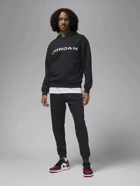 Спортивные штаны утепленные мужские Nike Jordan Essentials Air Fleece HQ4645-010 XL Black/White (197602526936) - Фото 3 Спортивные штаны утепленные мужские Nike Jordan Essentials Air Fleece HQ4645-010 XL Black/White (197602526936) - изображение 3