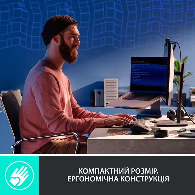 Клавіатура бездротова Logitech MX Mechanical Mini Minimalist Graphite (920-010782) - зображення 3