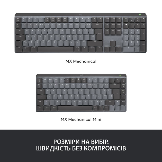Клавіатура бездротова Logitech MX Mechanical Mini Minimalist Graphite (920-010782) - зображення 11