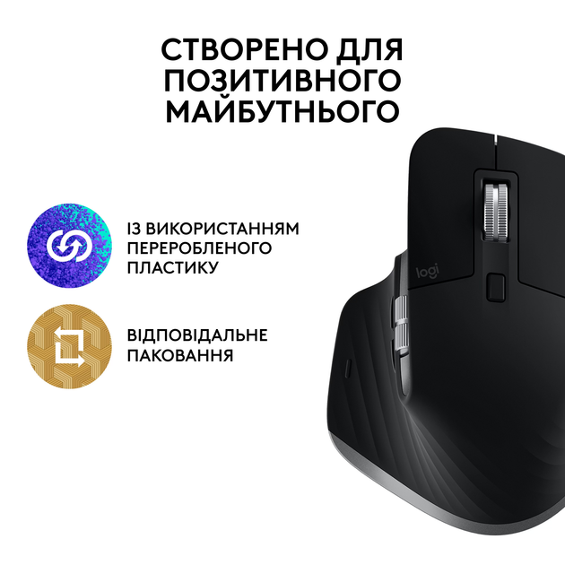 Мышь Logitech MX Master 3S For Mac Performance Wireless Mouse Space Grey (910-006571) - изображение 5