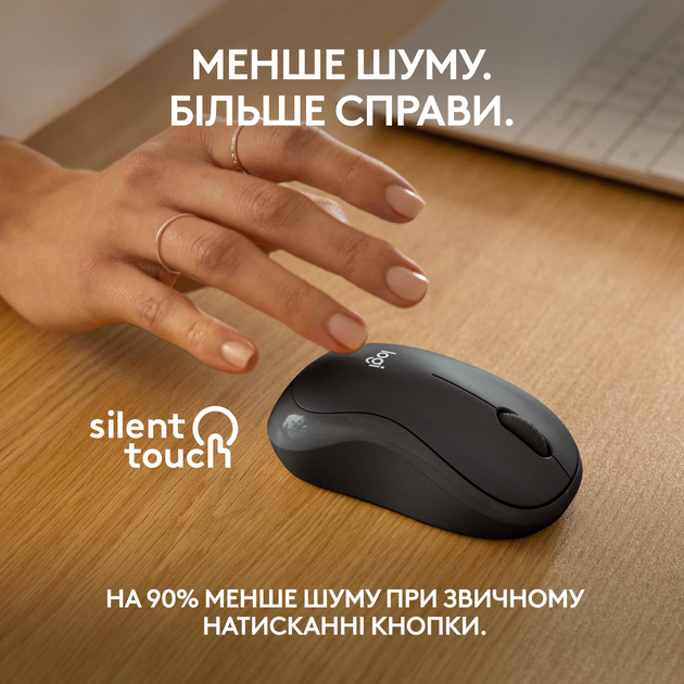 Мышь Logitech M240 Silent Bluetooth Graphite (910-007119) - Фото 3 Мышь Logitech M240 Silent Bluetooth Graphite (910-007119) - изображение 3