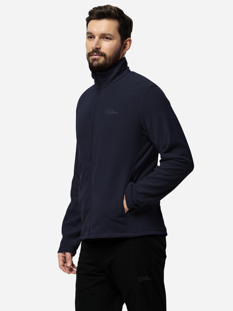 Толстовка на флисе, на молнии мужская Jack Wolfskin Taunus Fz M 1711451-1010 S Темно- синяя (4064993867176) 