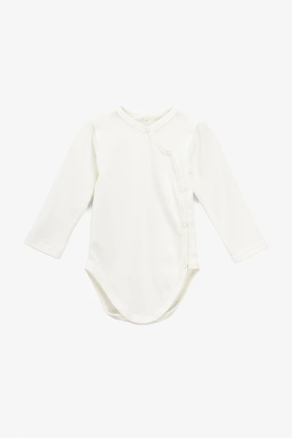 Боди на запах для малышей Baby Life P-907 80 см Молочный - Фото 1 Боди на запах для малышей Baby Life P-907 80 см Молочный - изображение 1