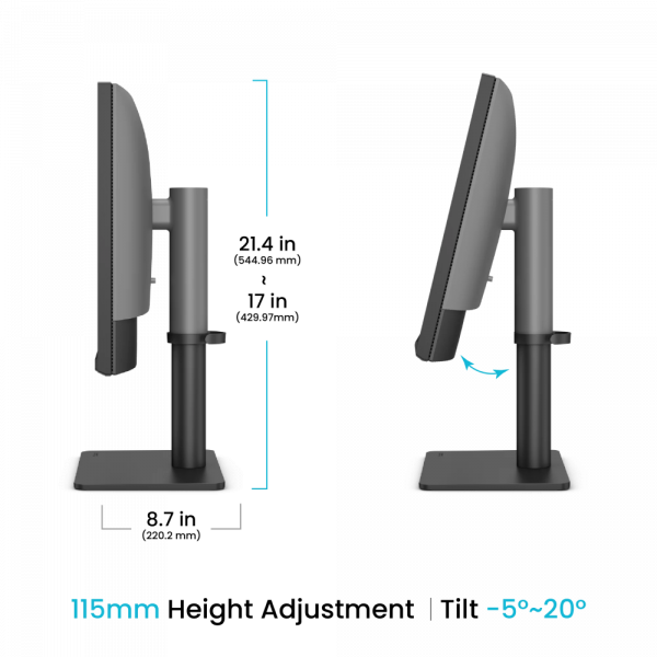BENQ 27" 16:9 IPSпрофесійний рк монітор, 2560х1440, 10 0 Гц, 5 мс (GtG), 95% p3, hdr, kvm свіч, 1xHDMI 2. pd2706qn Grey - зображення 5