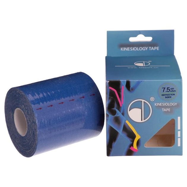 Кінезіо тейп (Kinesio tape) SP-Sport BC-4863-7_5 розмір 5м синій - зображення 1