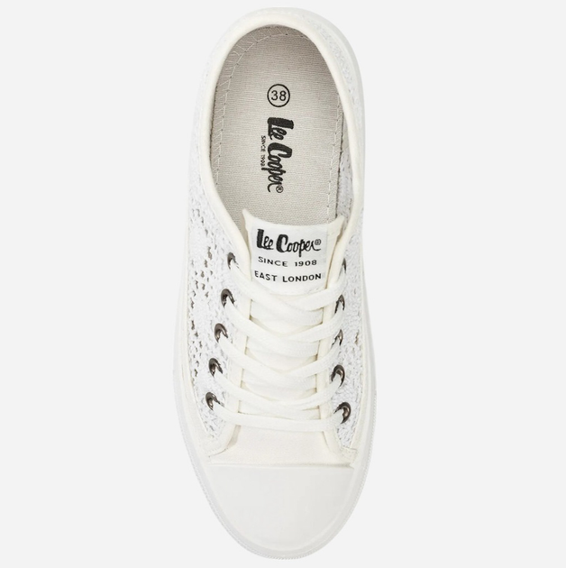 Жіночі кеди низькі Lee Cooper LCW-23-44-1617L 38 24.7 см Білі (5904292117468) - зображення 5