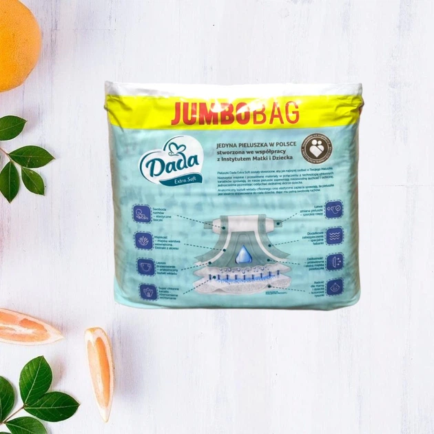 Підгузки Dada Extra Soft Jumbo Bag 5 15-25кг 68шт - изображение 2