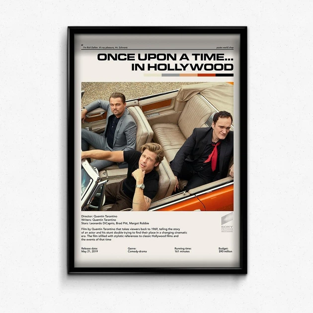 Постер в рамці once upon a time in hollywood А1 - Фото 1 Постер в рамці once upon a time in hollywood А1 - зображення 1