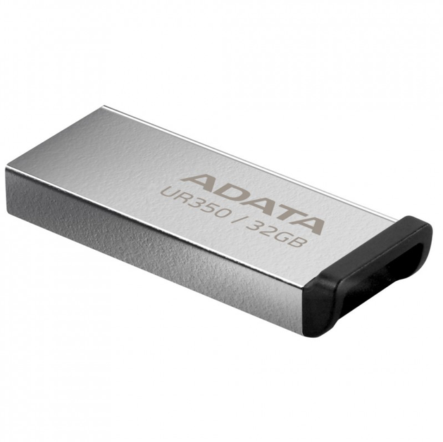 Флеш-накопитель USB 3.2 32ГБ, защита от пыли и воды, металл, серебристо-черный - изображение 2