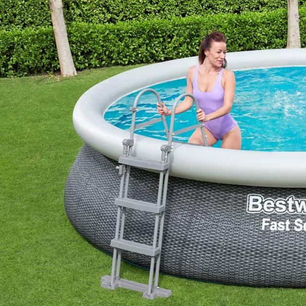 Basen rozporowy Bestway Fast Set 457 x 107 cm 57372 Szary (6942138984675) - obraz 6