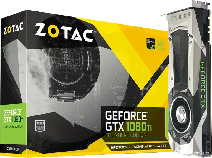 Відеокарта Zotac PCI-Ex GeForce GTX 1080 Ti Founders Edition 11GB