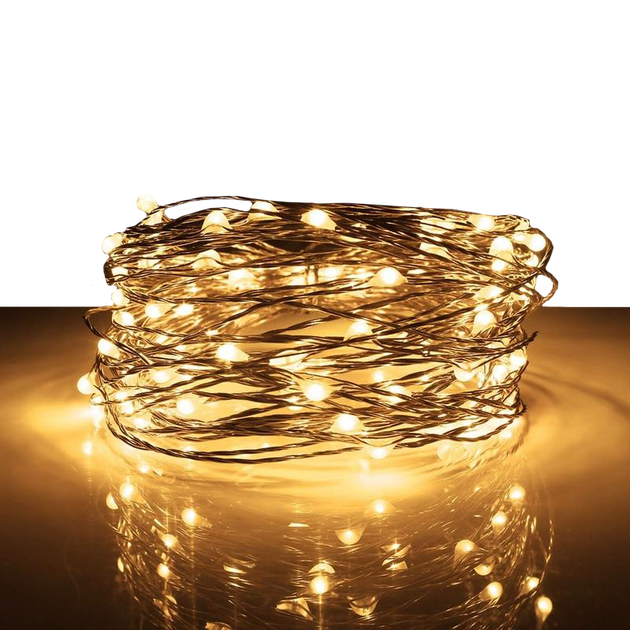 Новогодняя гирлянда Xmas «Роса», батарейки, 10 м, теплый свет на 3 батарейки (HA-58) - изображение 2